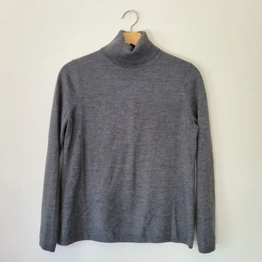 Pendleton Charcoal Turtleneck Sweater *Flawed* Petite M 100% Merino Wool